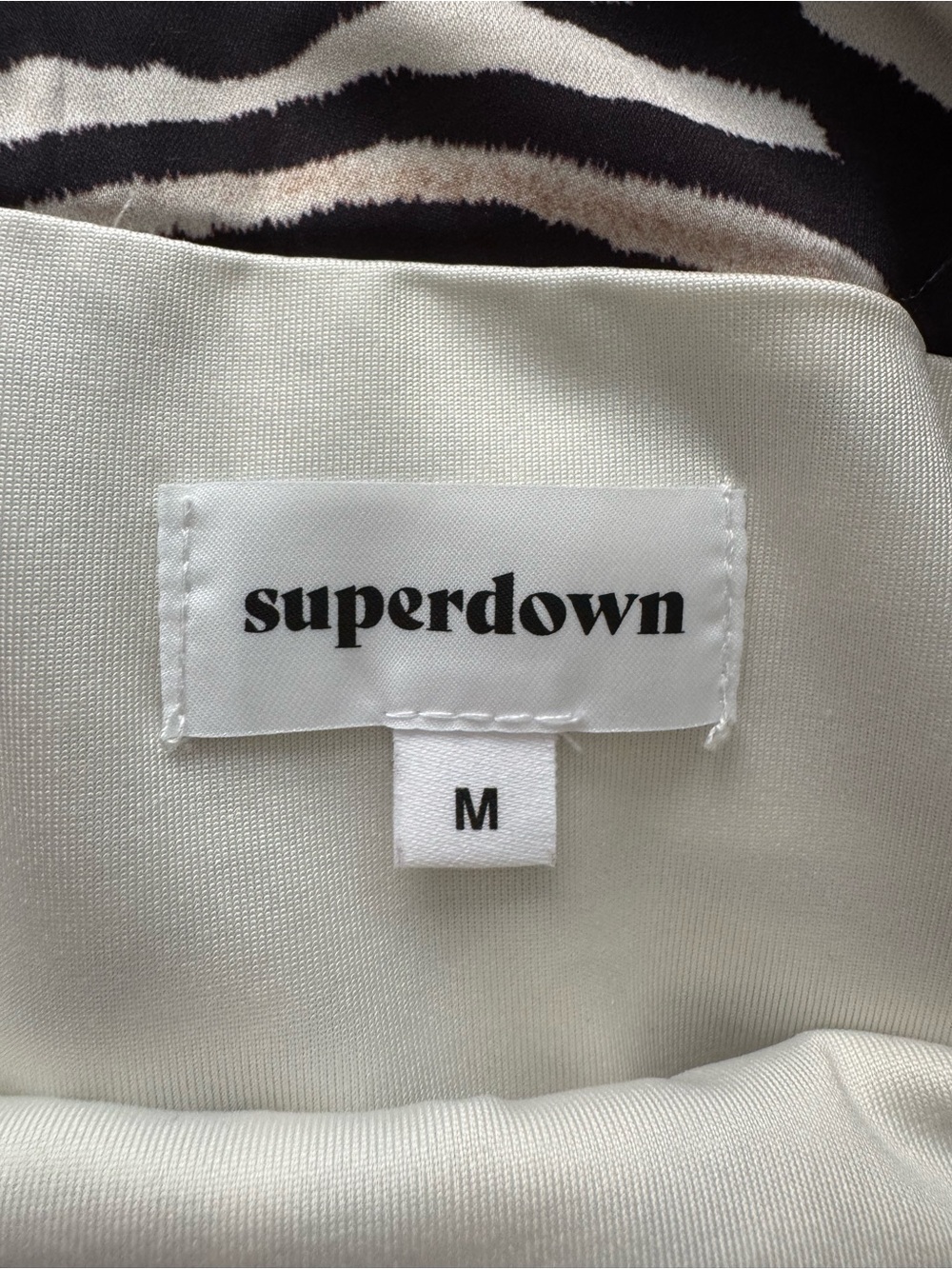 Zara Black and White Zebra Print Mini Skirt - Picture 3 of 3